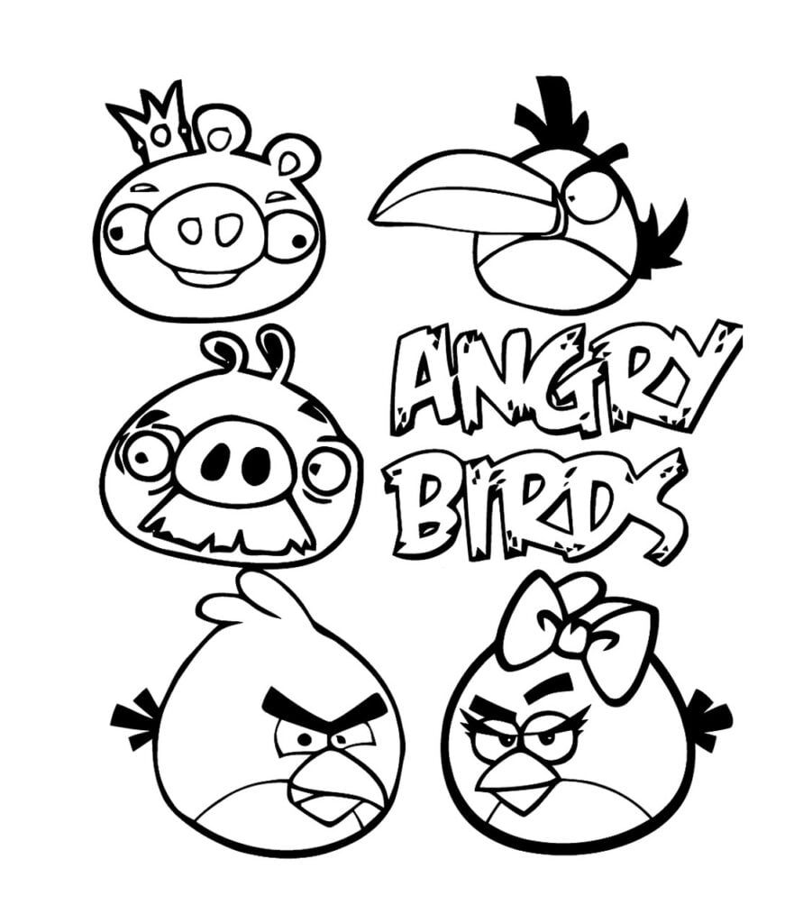 Angry birds na vyfarbenie