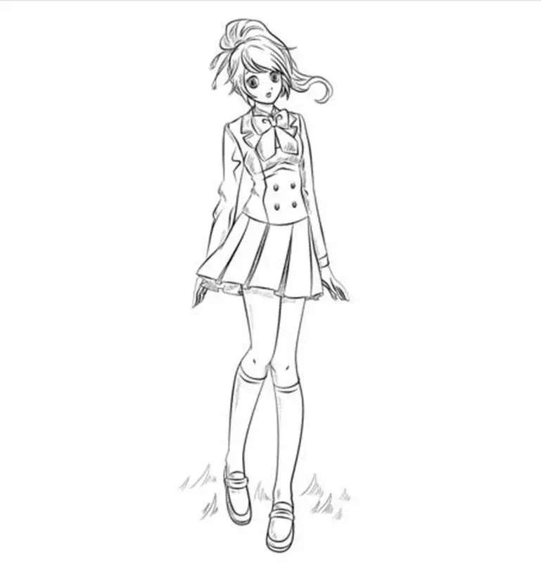 Anime japanska ili kineska devojka