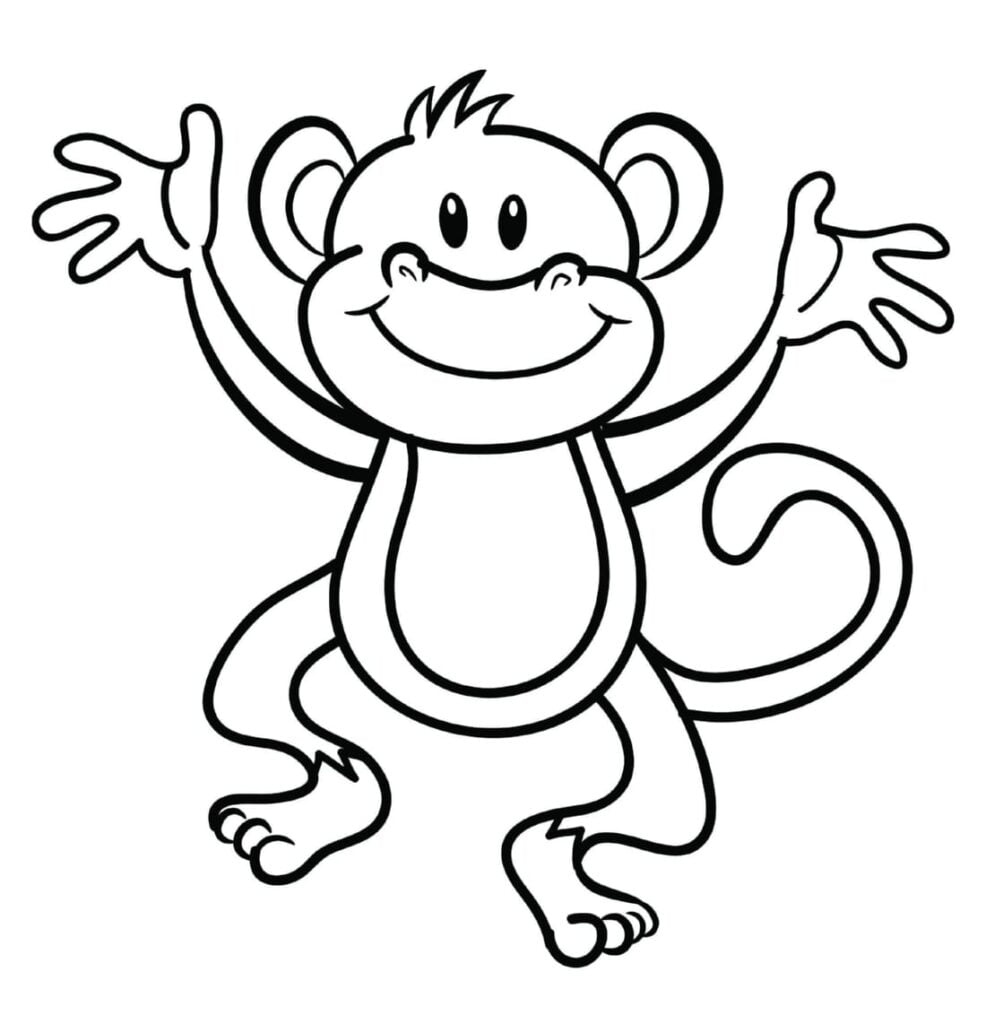 Singe coloriage