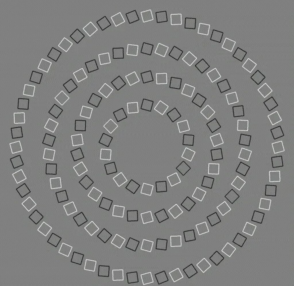 optiskā ilūzija SPIRĀLE.