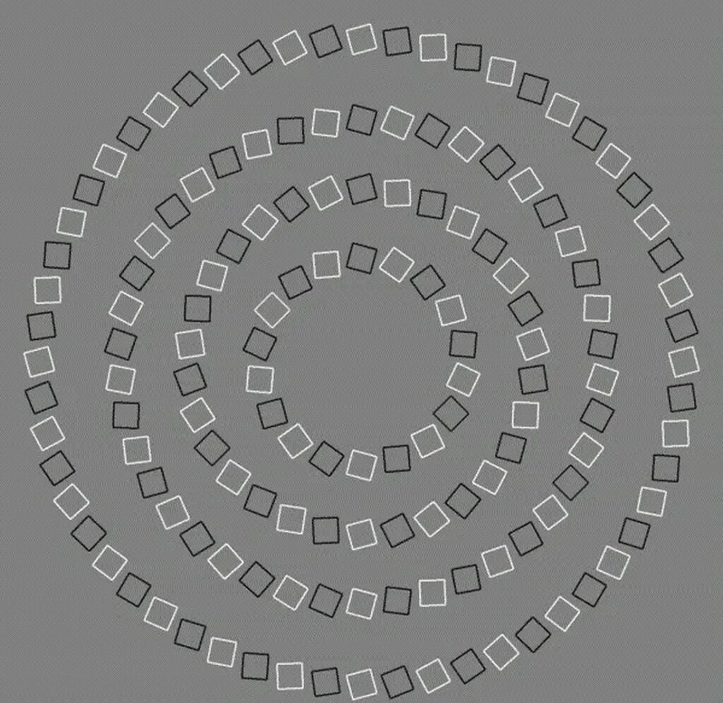 optinen illuusio SPIRAL.