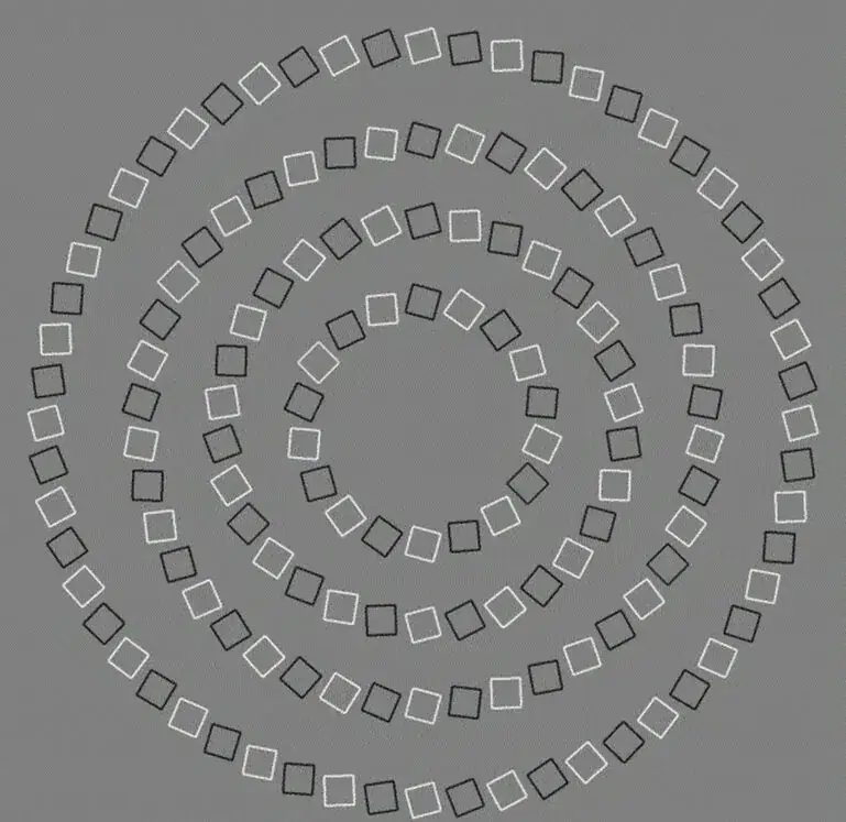 optinė iliuzija SPIRALĖ.