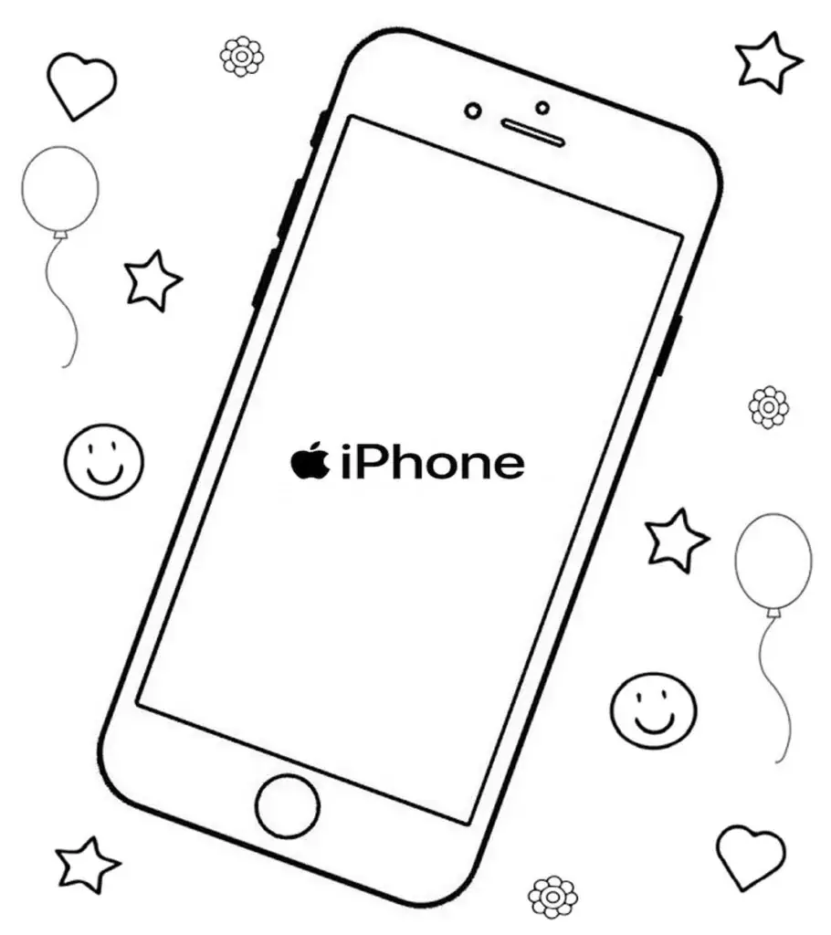 Ein Geschenk iPhone Ausmalbilder