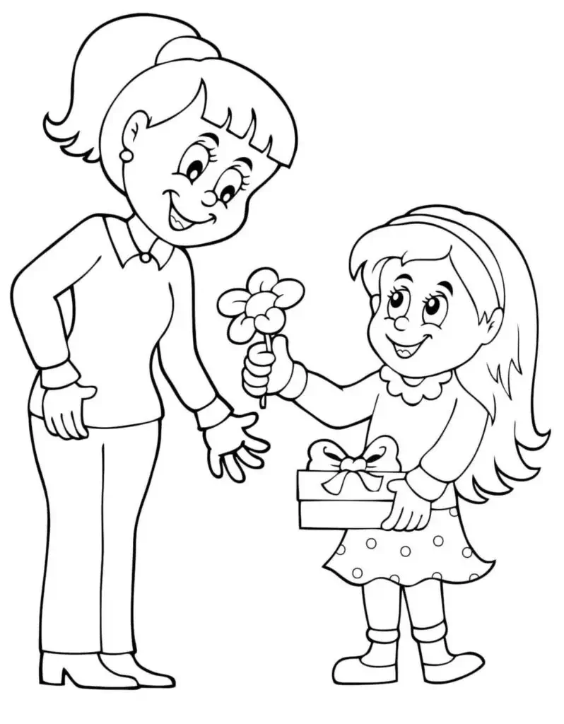 Geschenk fĂŒr Mama Ausmalbilder