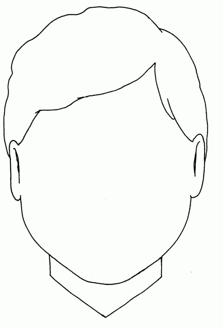 색칠 공부을 위한 인간의 머리