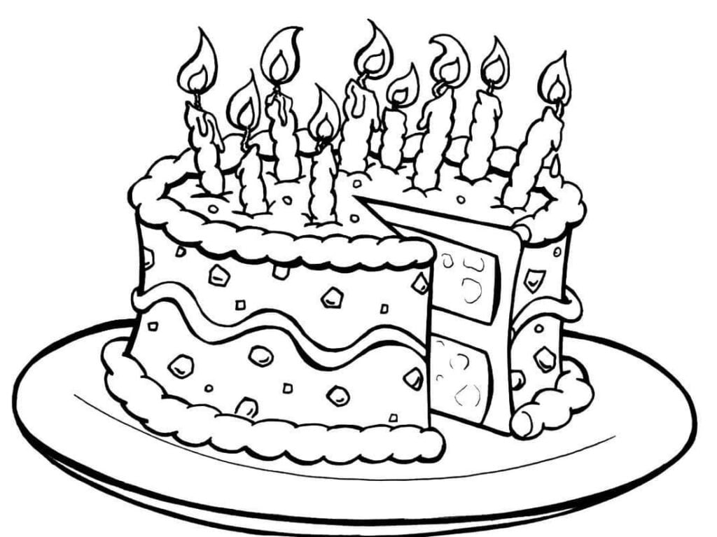 Kuchen und Kerzen
