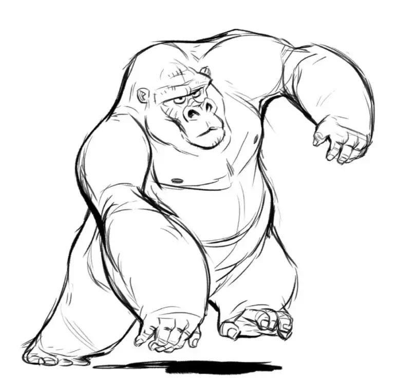 gorilla å fargelegge