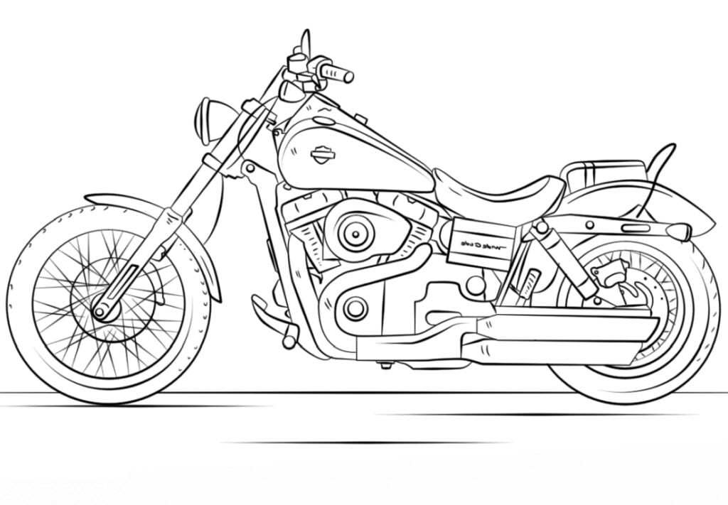 Harley Davidson para colorear