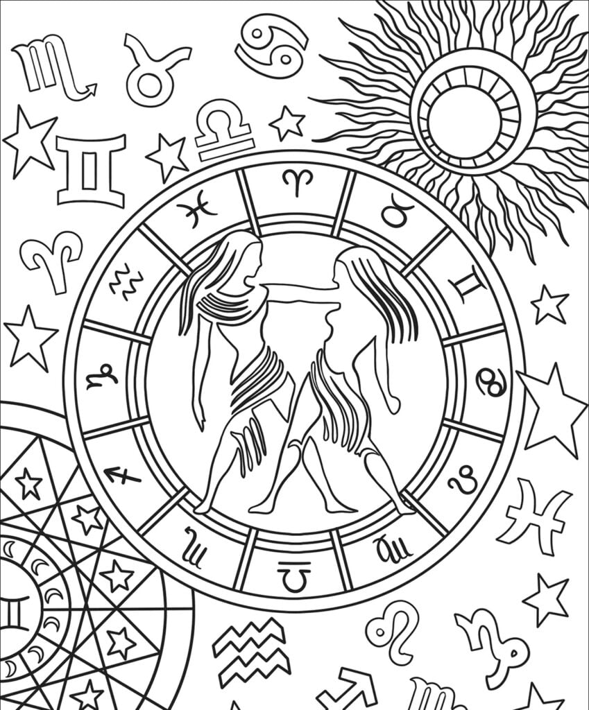 Znamenia horoskopu omaľovánky 