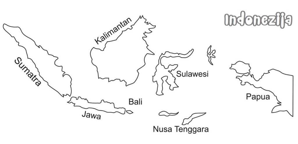 Indonesië kaart kleur