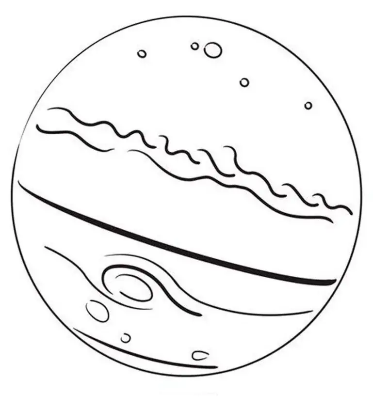 Planeten Jupiter for å fargelegge
