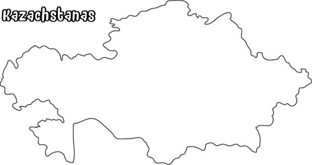  Coloriages de la carte du Kazakhstan