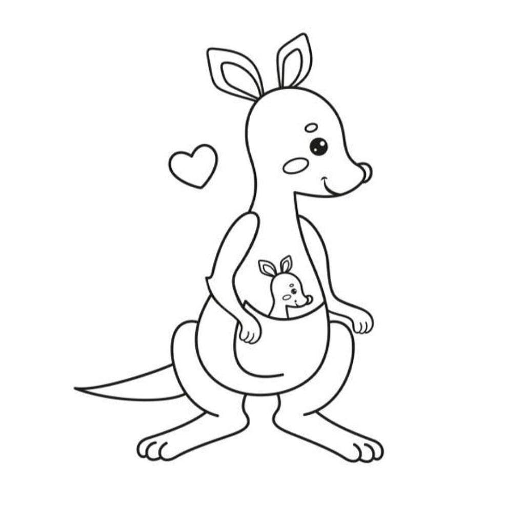 Kangourous coloriage