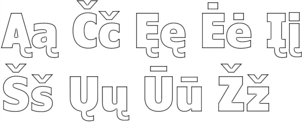 Huruf besar dan kecil huruf Lituania