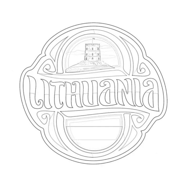 Литва для розмальовки🇱🇹