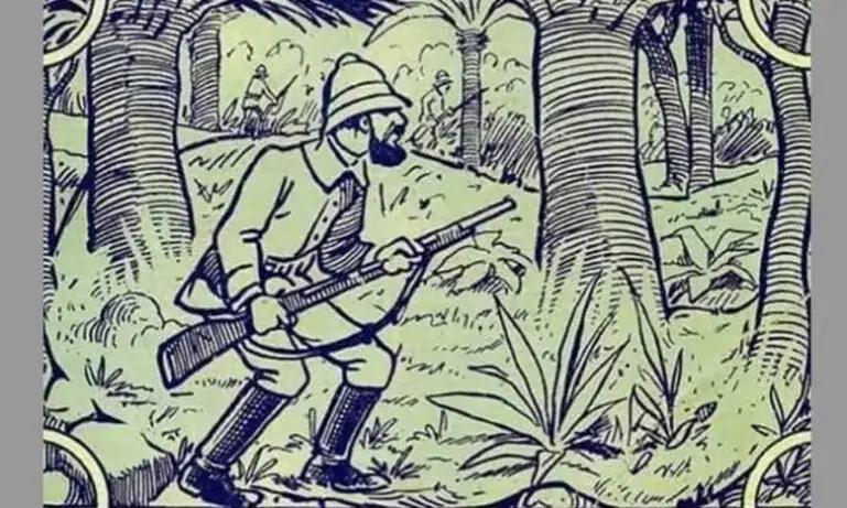 Aidez le chasseur à trouver l'éléphant