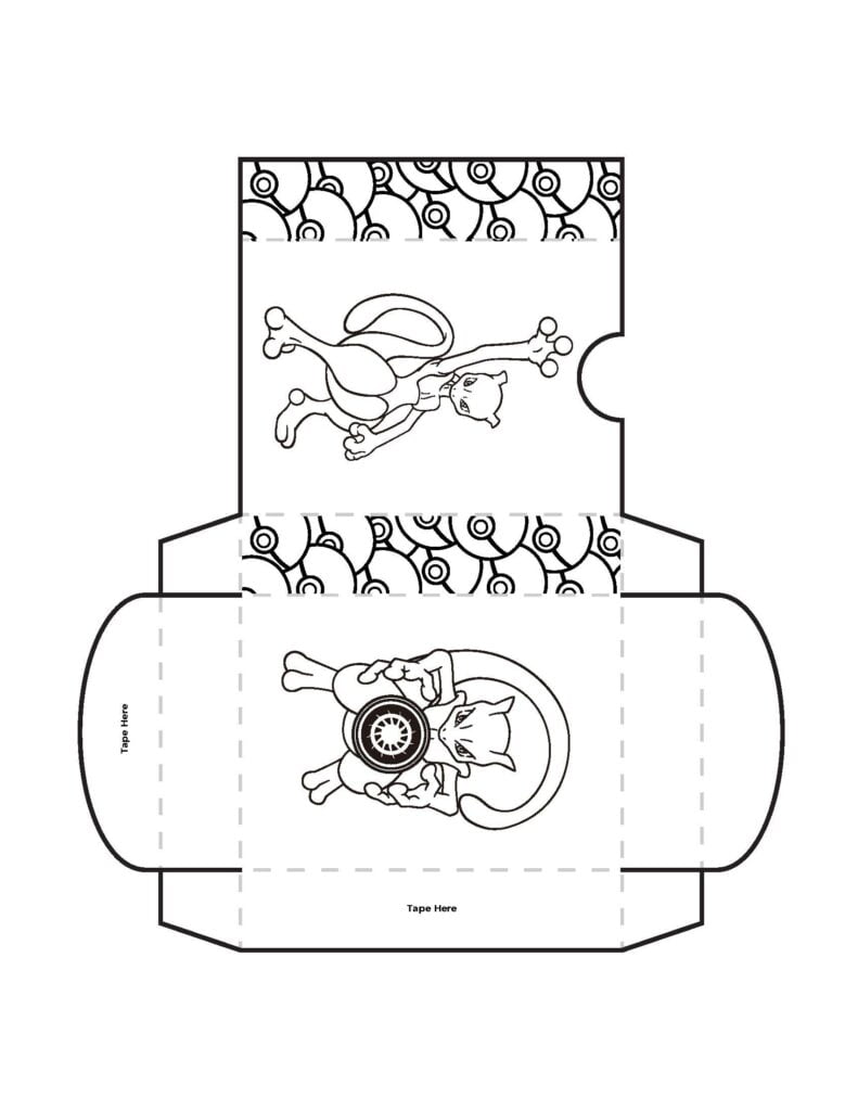 Mewto pokemon folding box