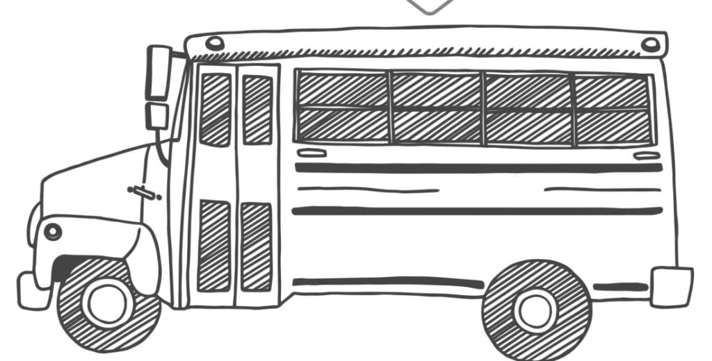school bus para sa pagkolor