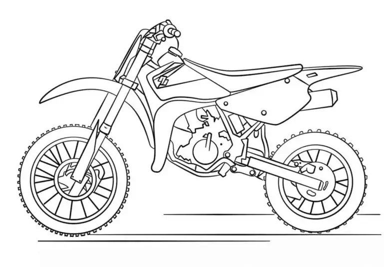 Cyclomoteur coloriage