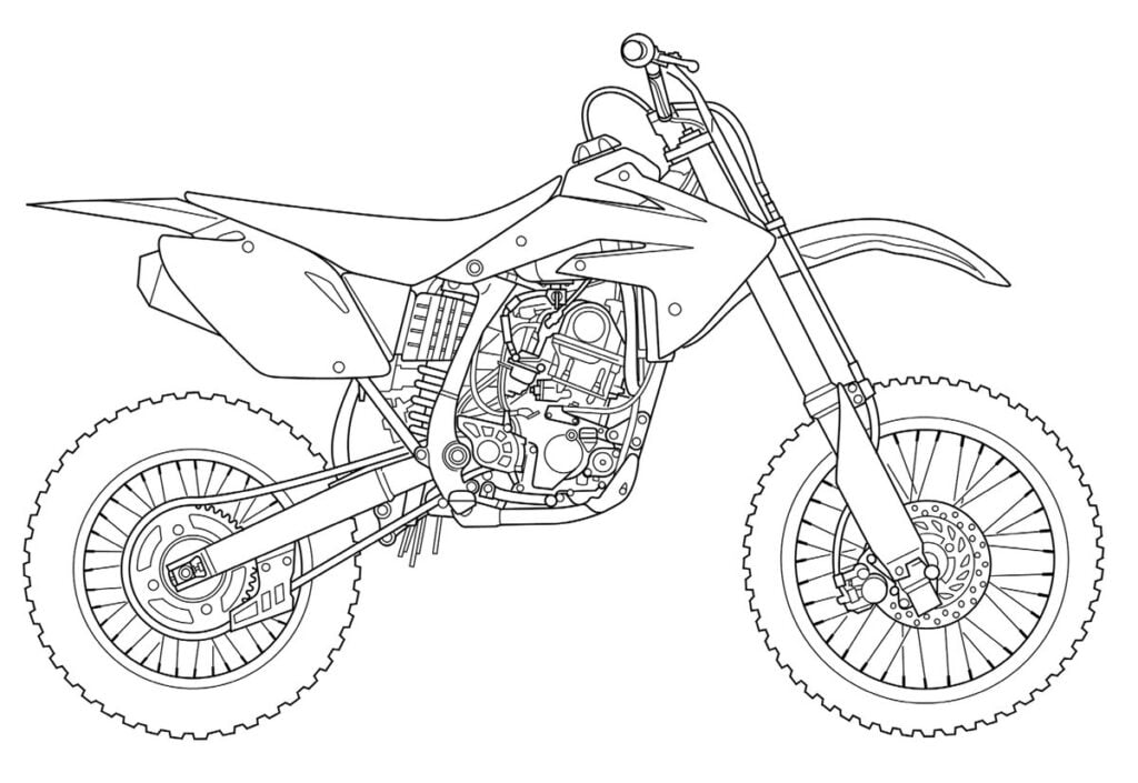 Мотоцикл для розмальовки