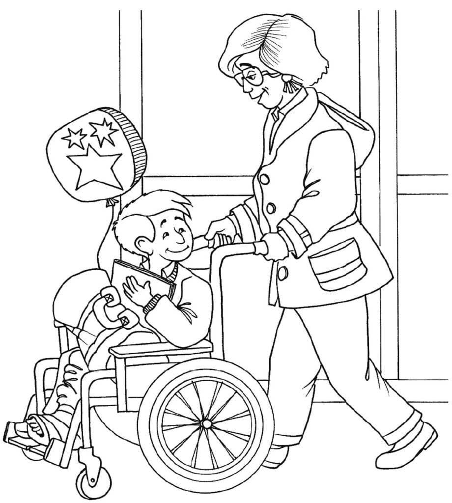 Розмальовка інвалідного візка