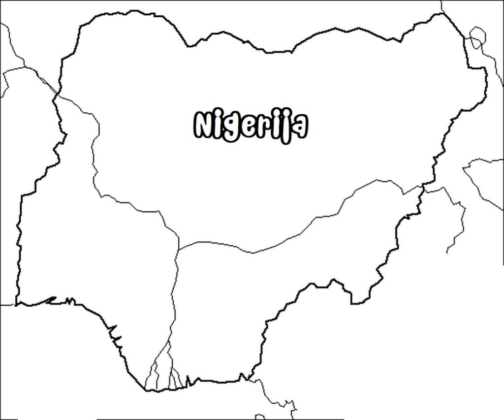 Mappa della Nigeria da colorare