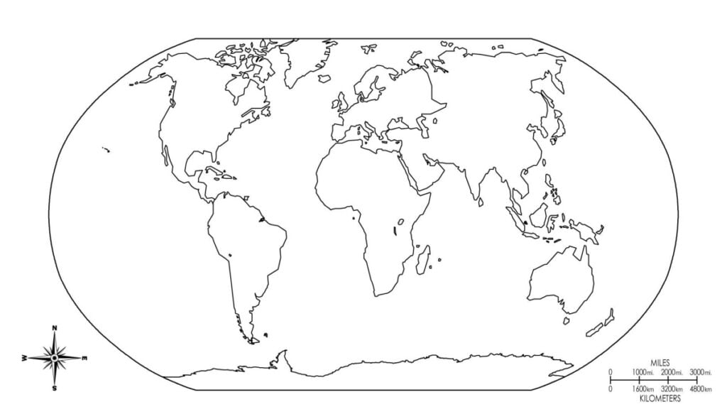 Pasaulio žemėlapis spalvinti