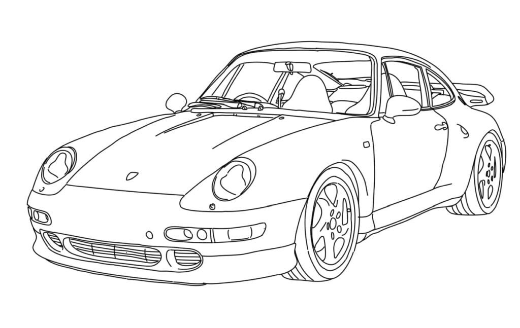 porsche 911 para colorear porche