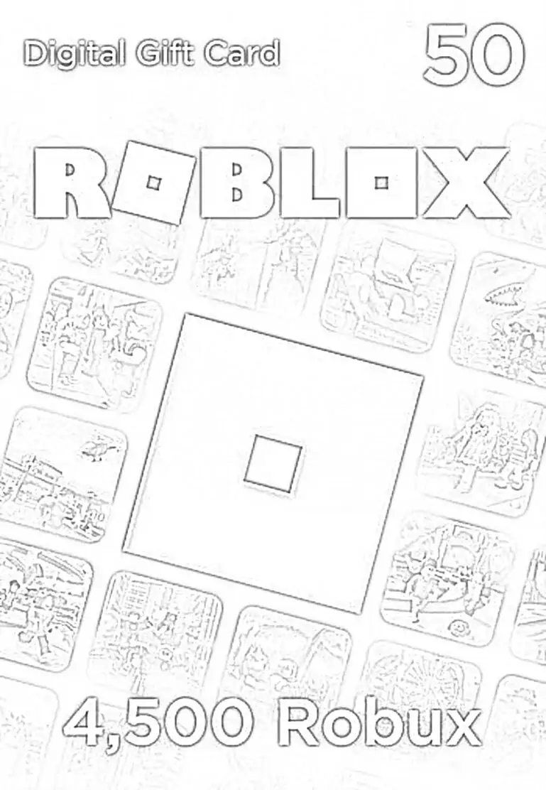 Robux 게임 카드 카드 색칠