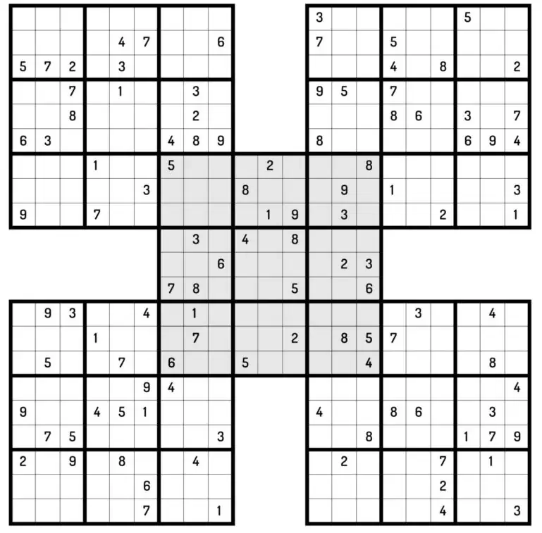 Samurai sudoku