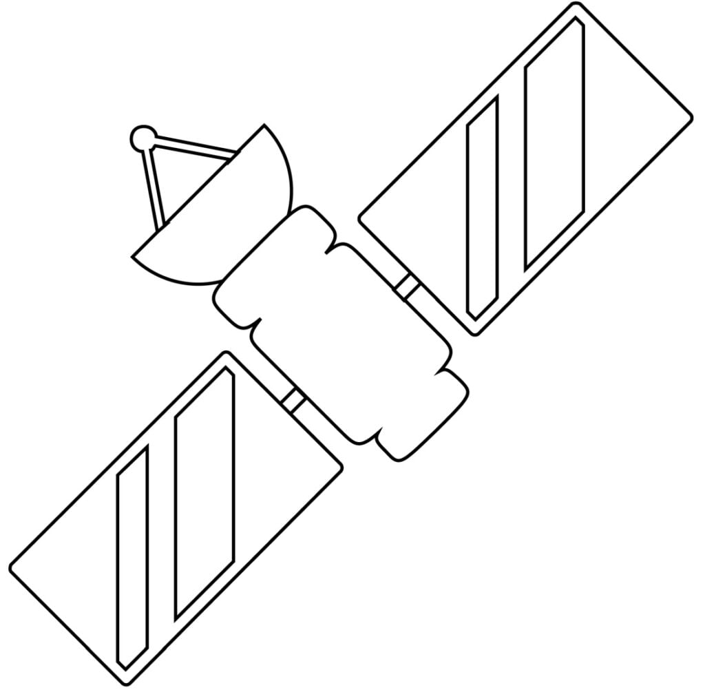 Satélite, satélite para colorir