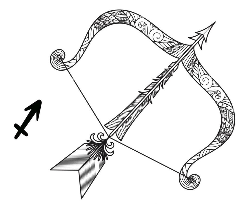 Znak zodiaku Strzelec kolorowanki