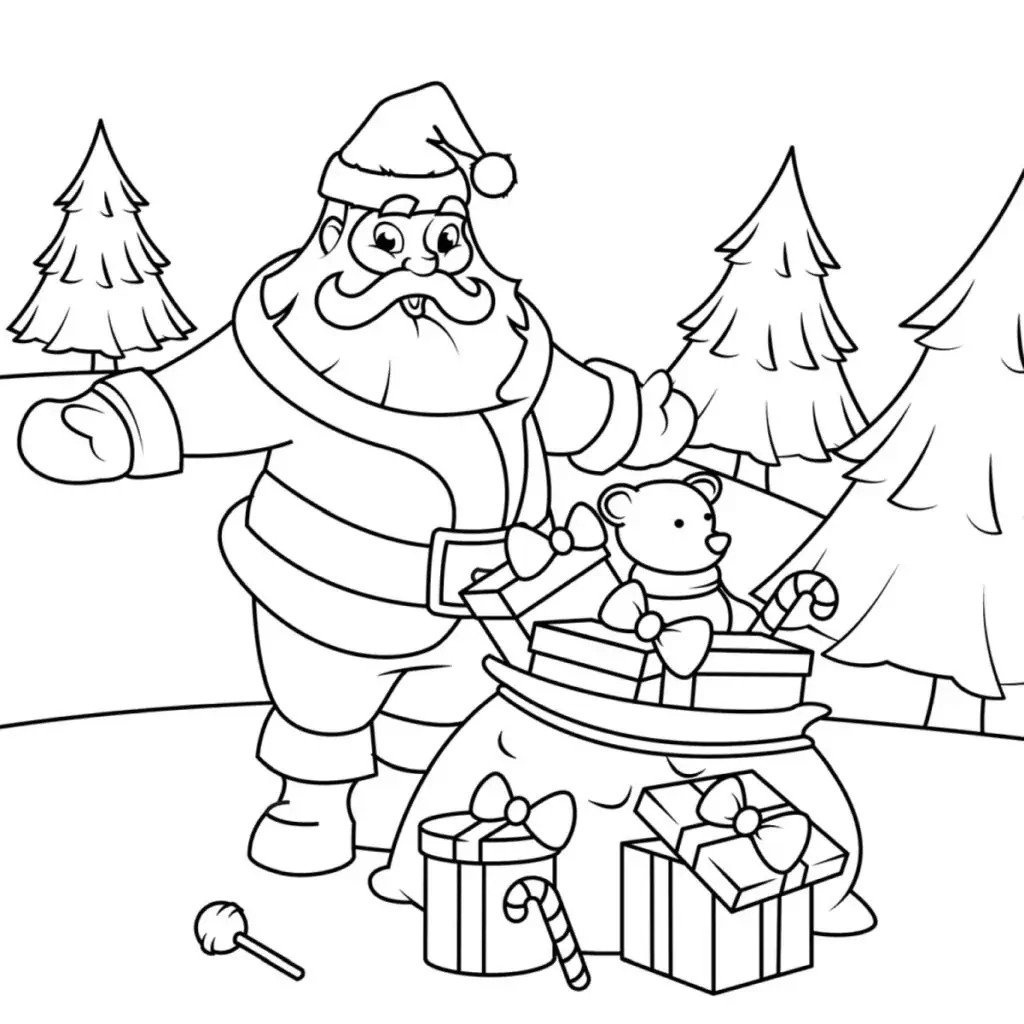 Ein Geschenk vom alten Frost Ausmalbilder