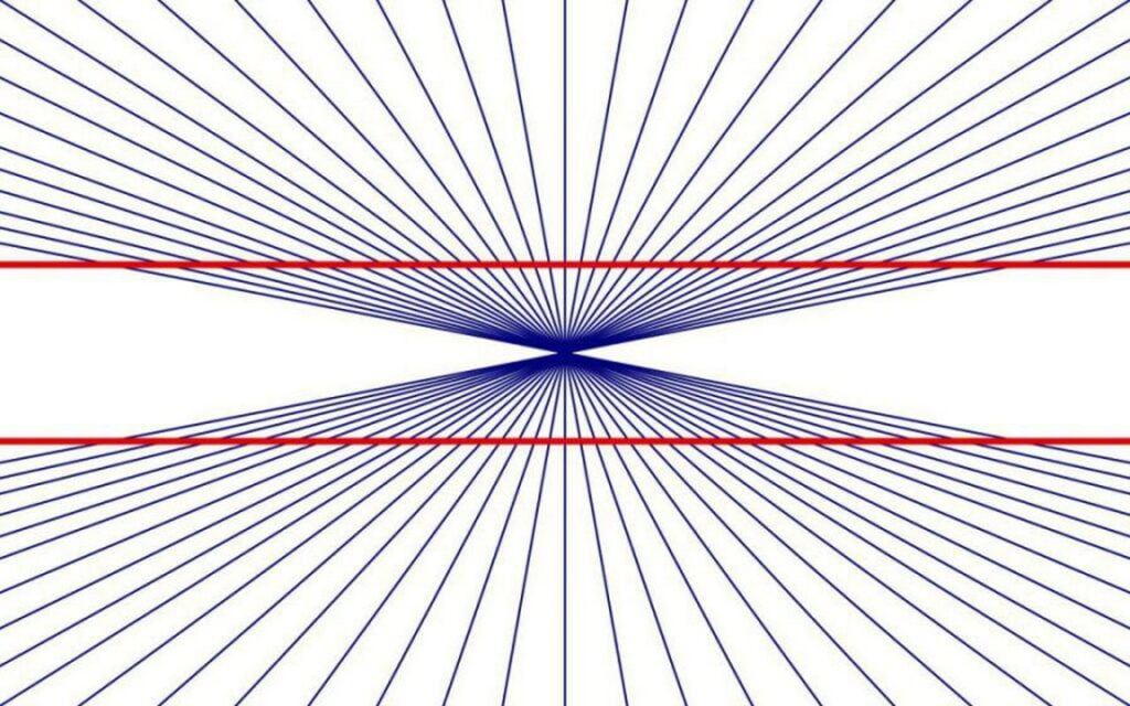 optiese illusie van lyne