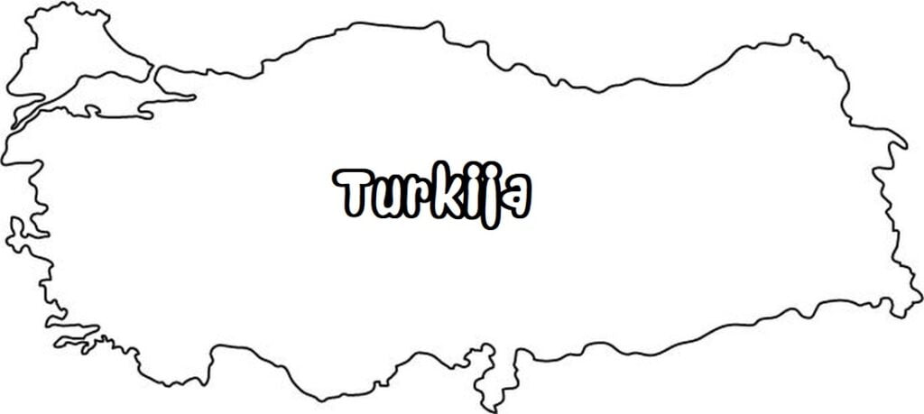 Turkija žemėlapis spalvinti