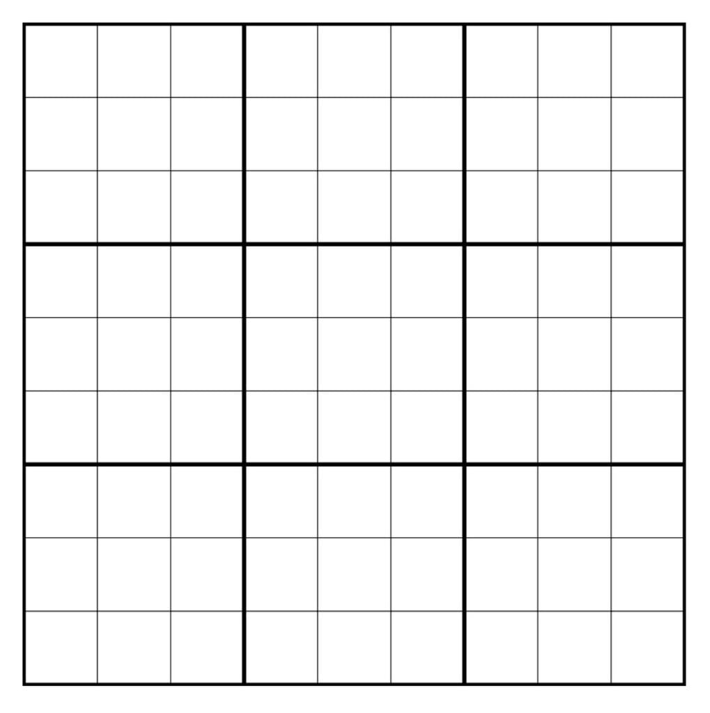 Sudoku vierge à imprimer