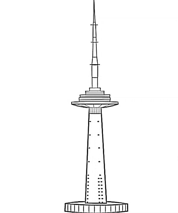 Вільнюська телевежа для розмальовки
