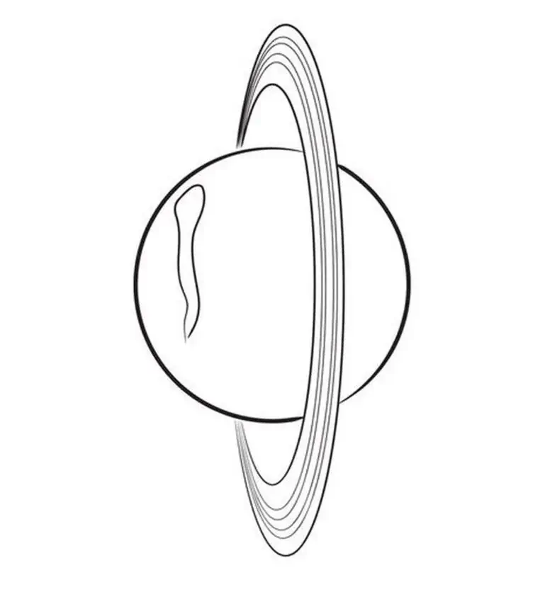 Planeten Uranus å fargelegge