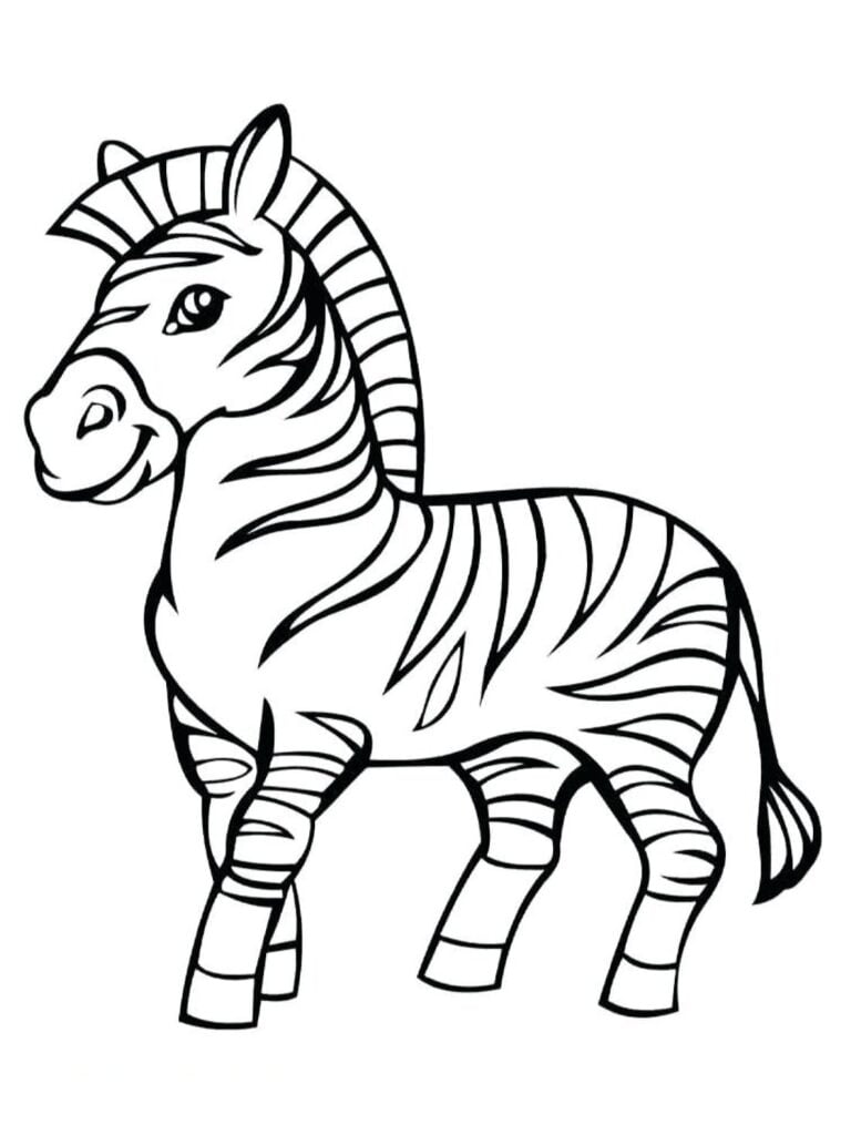 Zebras krāsojamās lapas