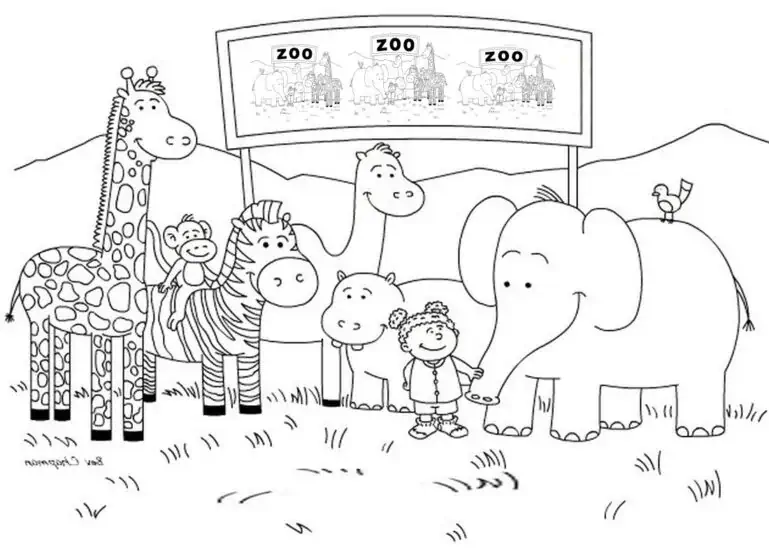 Zoo å fargelegge