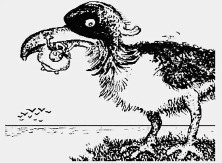 Trouvez l'oiseau et le pêcheur dans le bateau.