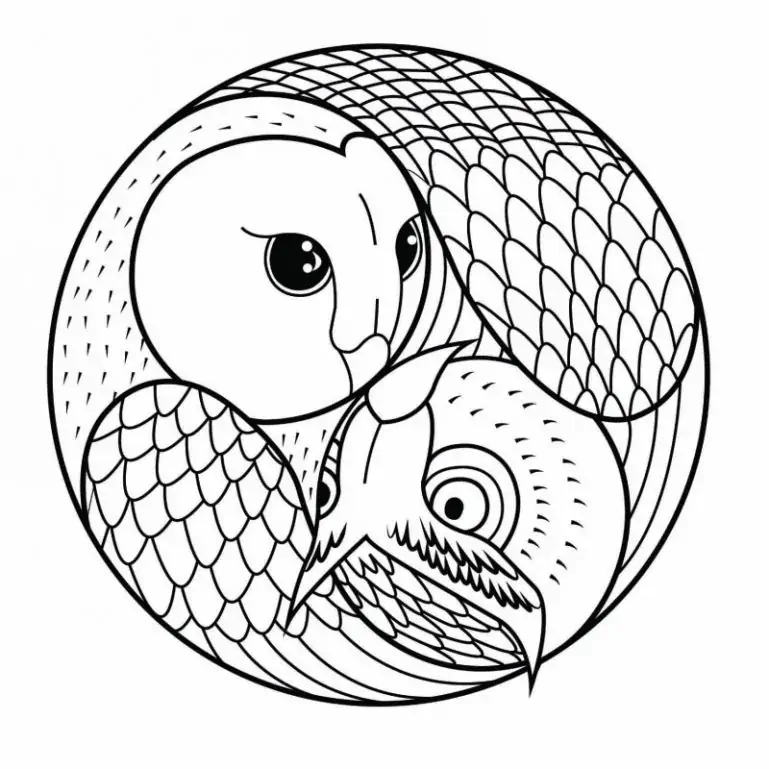 sova mandala bojanka