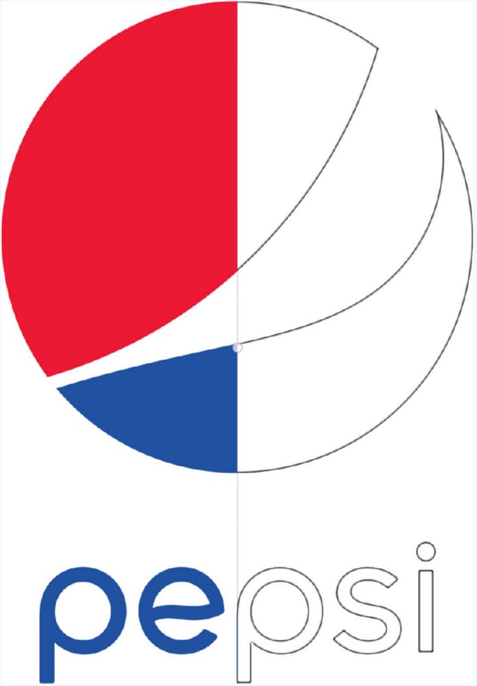 Pepsi logotipas spalvinti