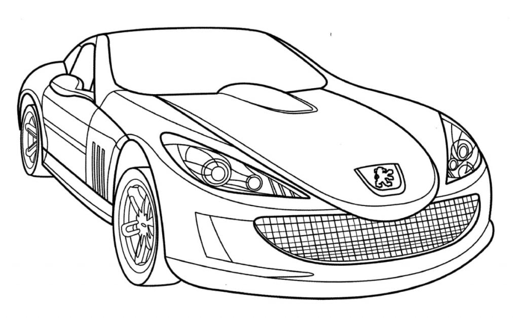 Voiture Peugeot coloriage