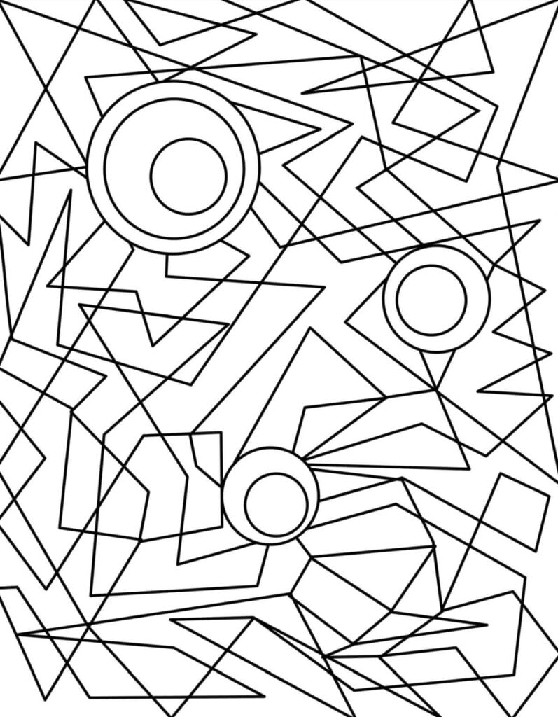 Mosaïque abstraite coloriage