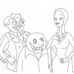 La famille Addams coloriage