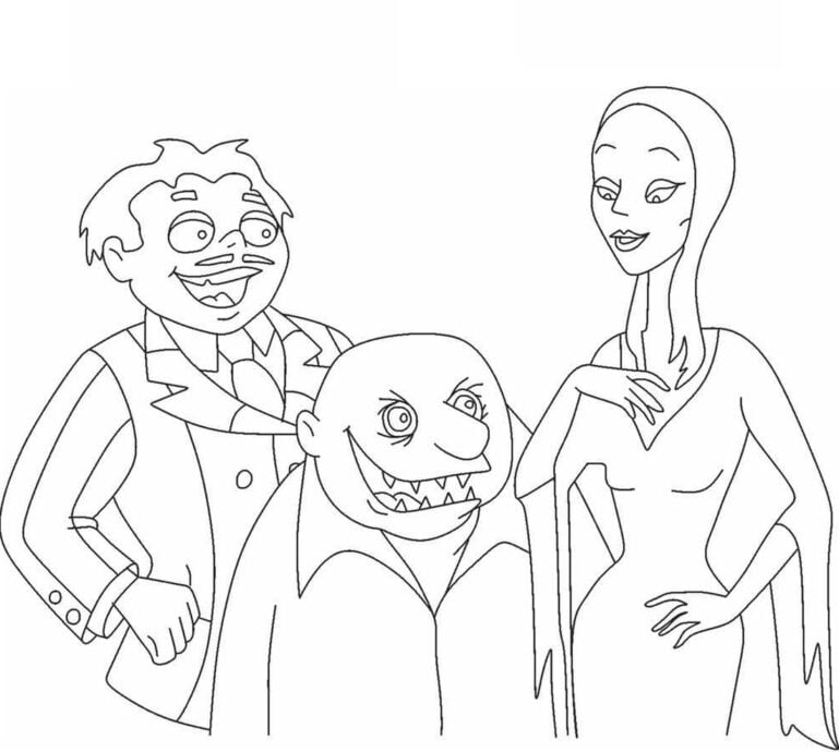 La famille Addams coloriage