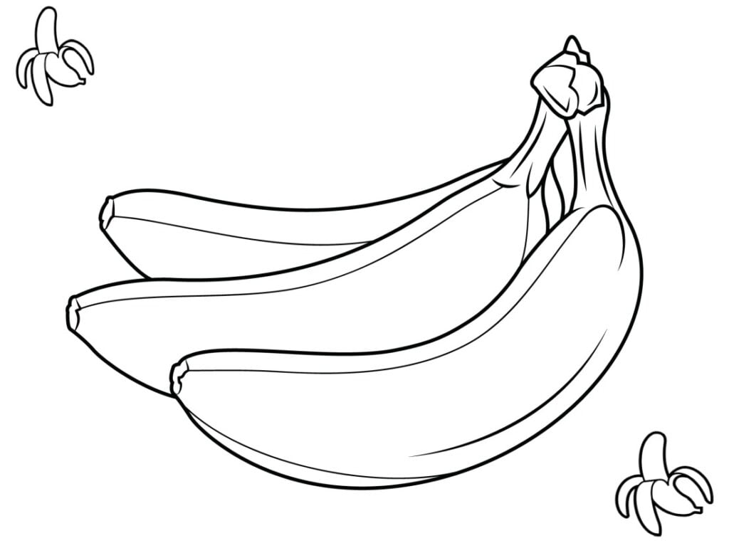 bananen kleurplaat