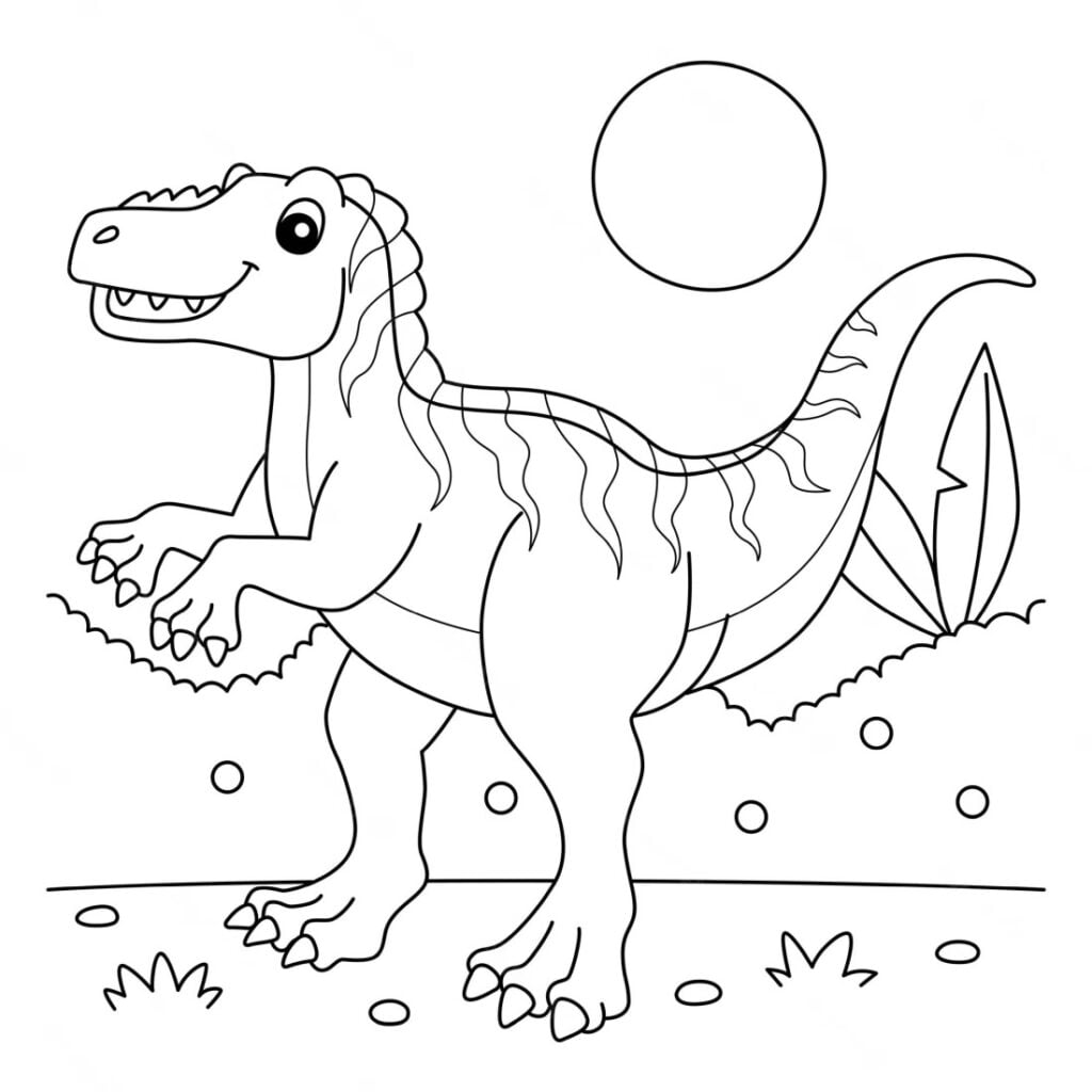 Dinozaur w polu
