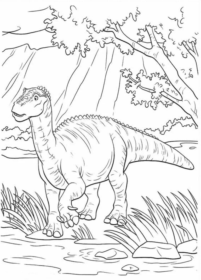 Dinosaur til farvelægning